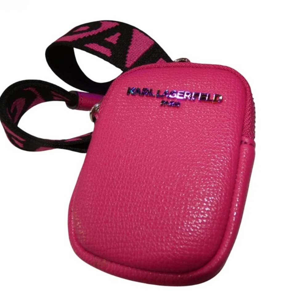 Karl Lagerfeld Camera Bag Purse Fuschia Pink Novelty Crossbody Shoulder Bag NWT - Picture 2 of 5